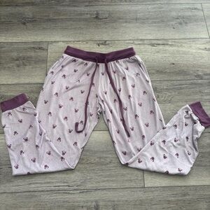 Disney Mickey Ears Purple and White Lounge Pants